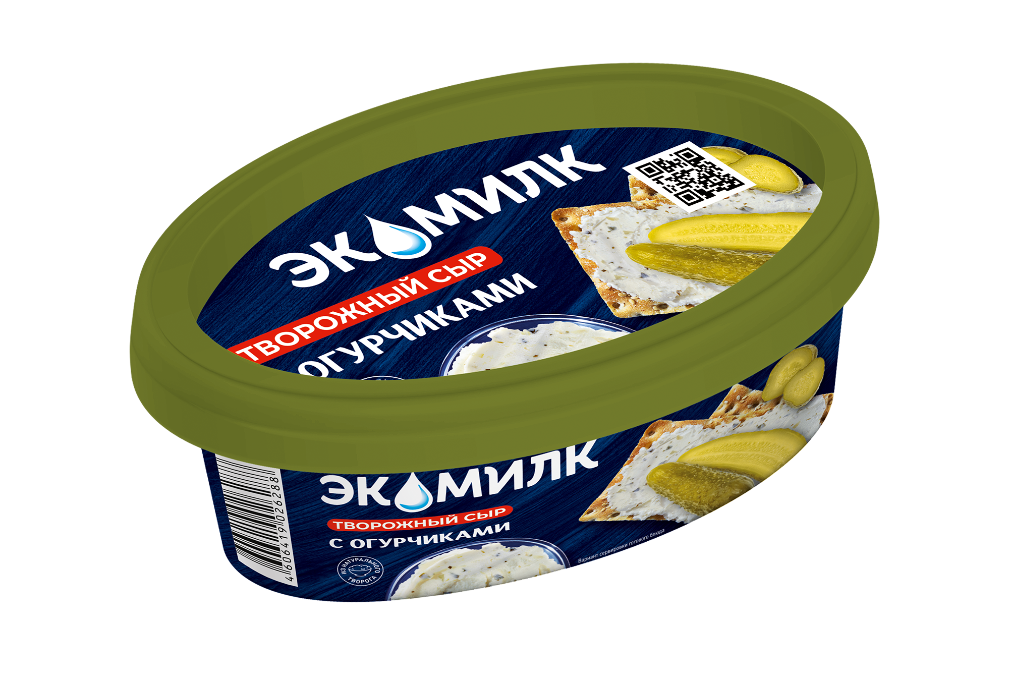 Творожный сыр с огурчиками