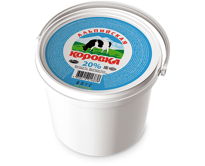 Sour cream product "Alpiiskaya korovka"